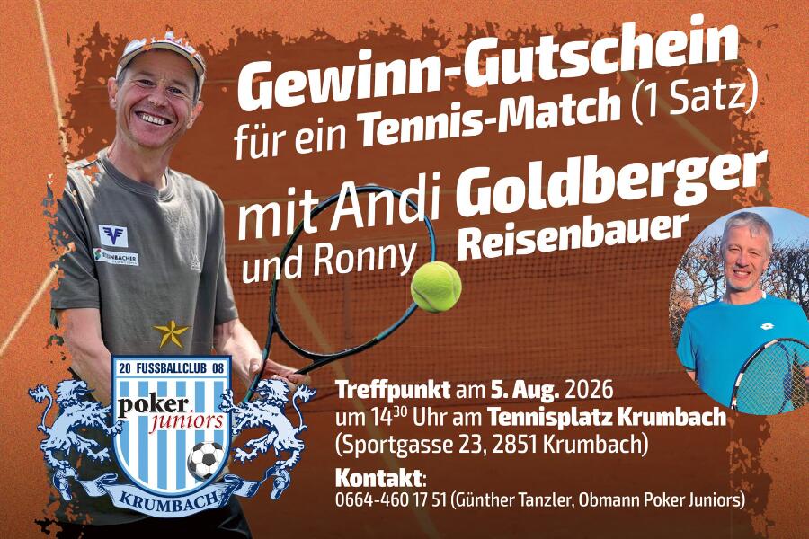 Tennissatz mit Skisprung-Legende Andreas Goldberger
